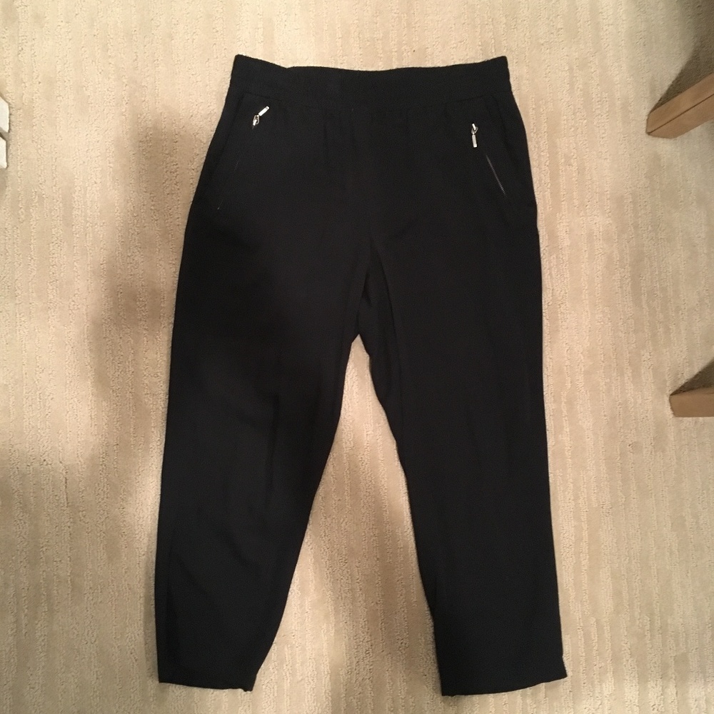 Black Jogger-Style Dress Pants